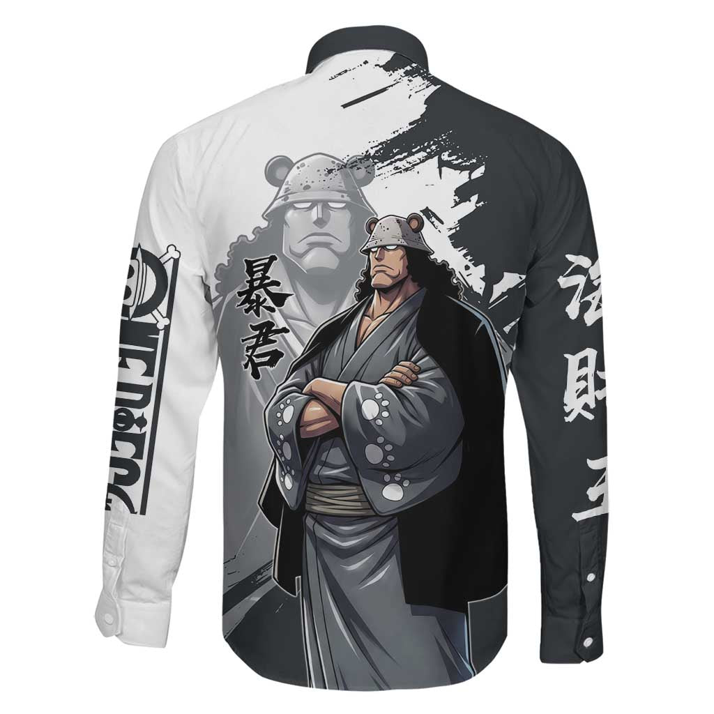 Bartholomew Kuma One Piece Family Matching Puletasi and Hawaiian Shirt Revolutionary Ink Wash Anime