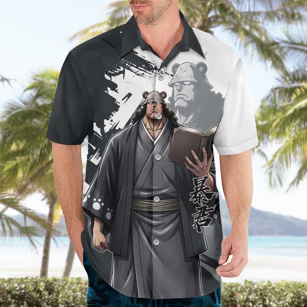 Bartholomew Kuma One Piece Hawaiian Shirt Revolutionary Ink Wash Anime