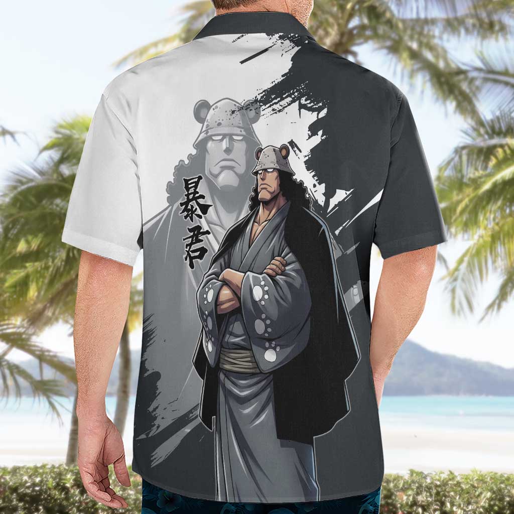 Bartholomew Kuma One Piece Hawaiian Shirt Revolutionary Ink Wash Anime