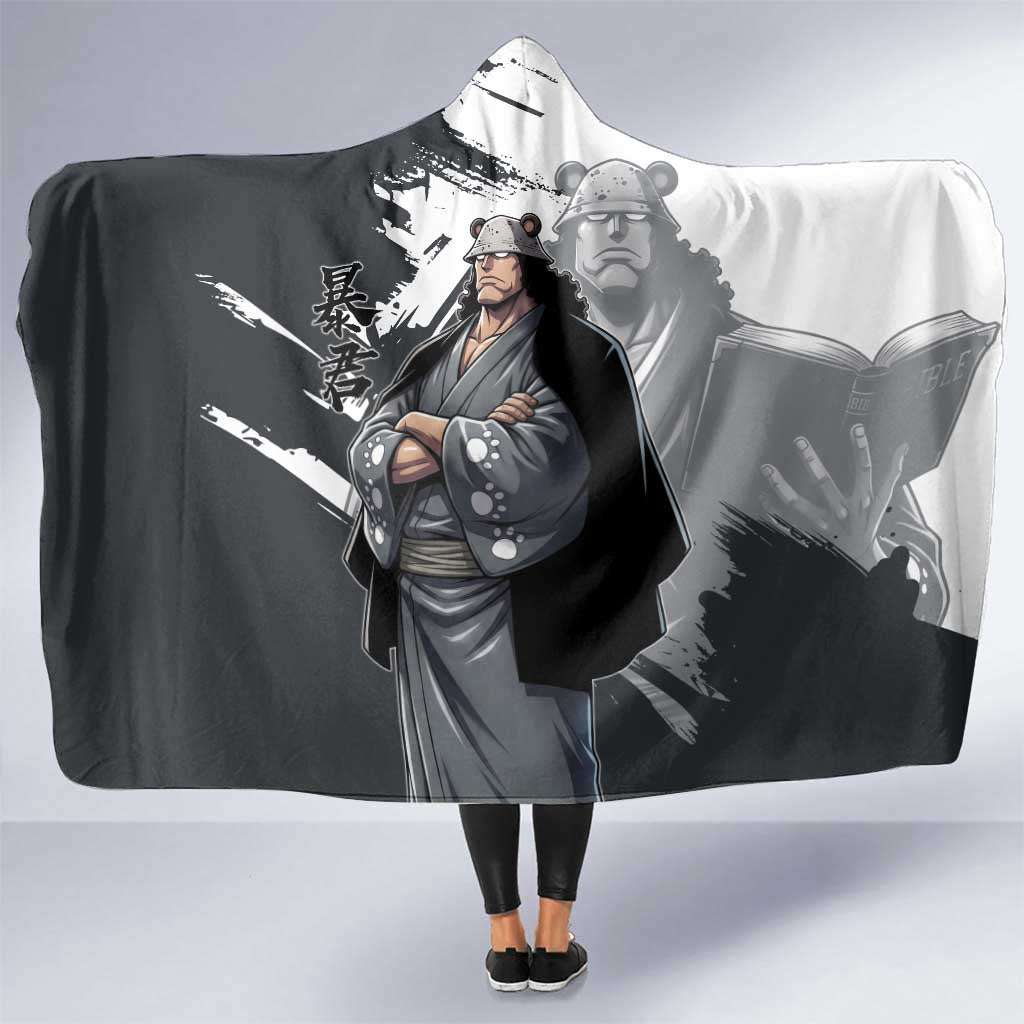 Bartholomew Kuma One Piece Hooded Blanket Revolutionary Ink Wash Anime