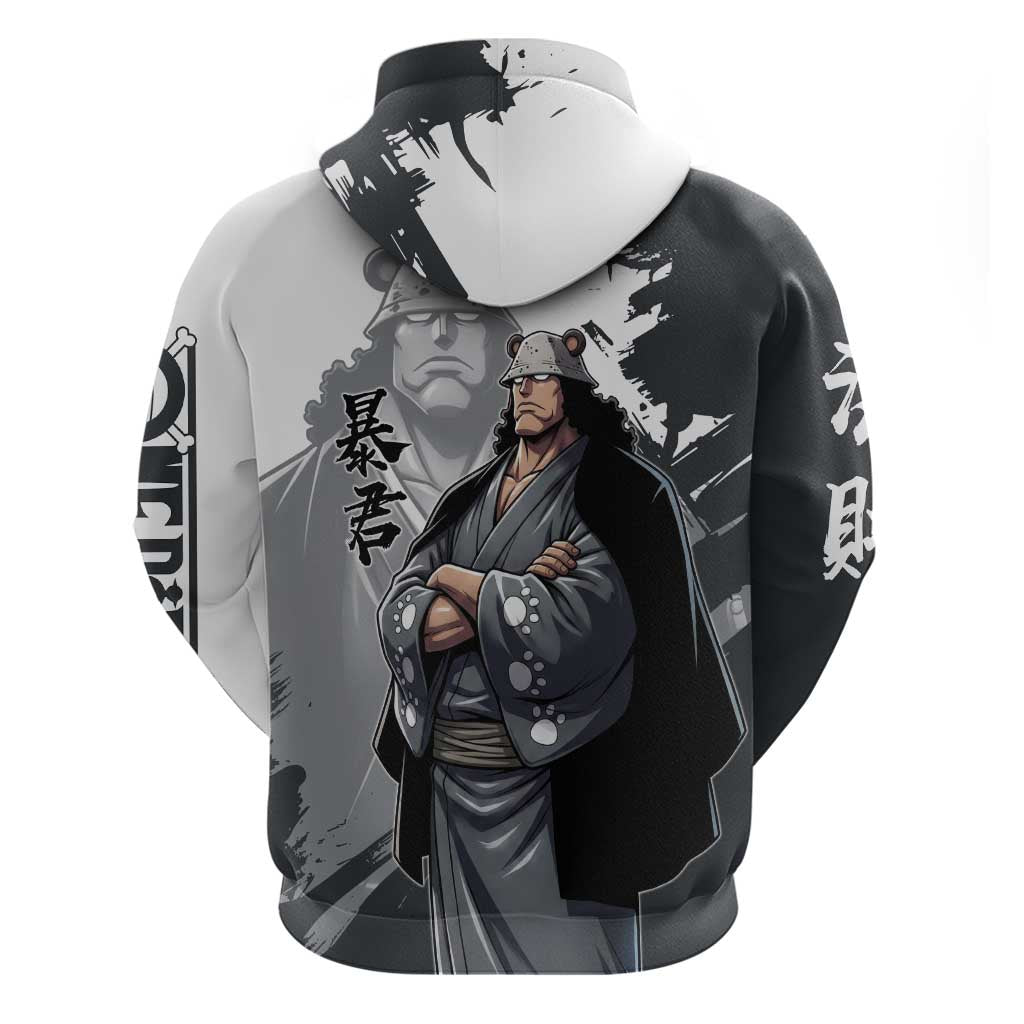Bartholomew Kuma One Piece Hoodie Revolutionary Ink Wash Anime