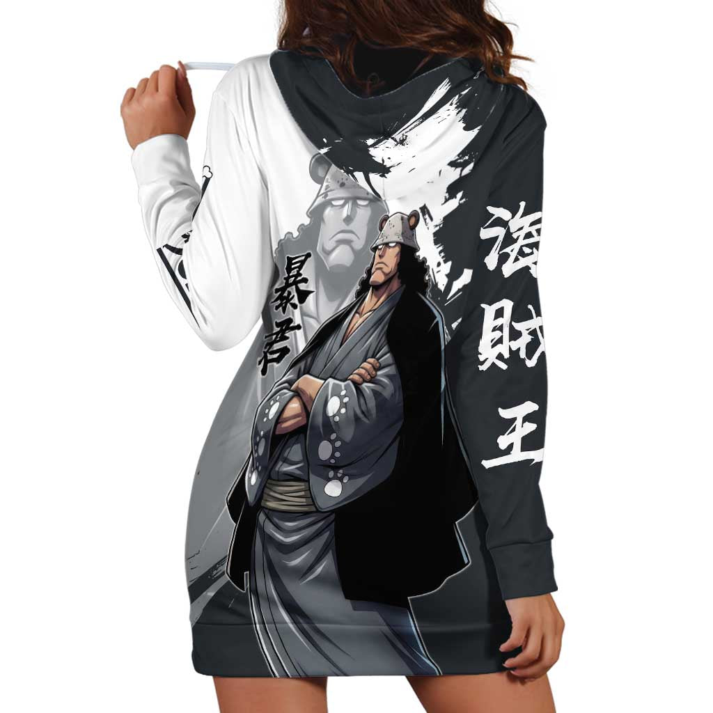 Bartholomew Kuma One Piece Hoodie Dress Revolutionary Ink Wash Anime