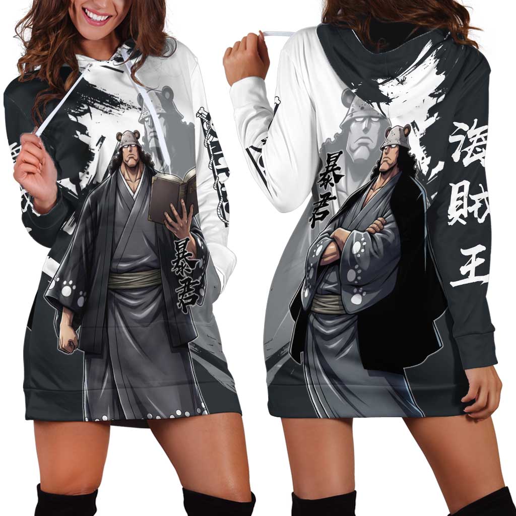 Bartholomew Kuma One Piece Hoodie Dress Revolutionary Ink Wash Anime