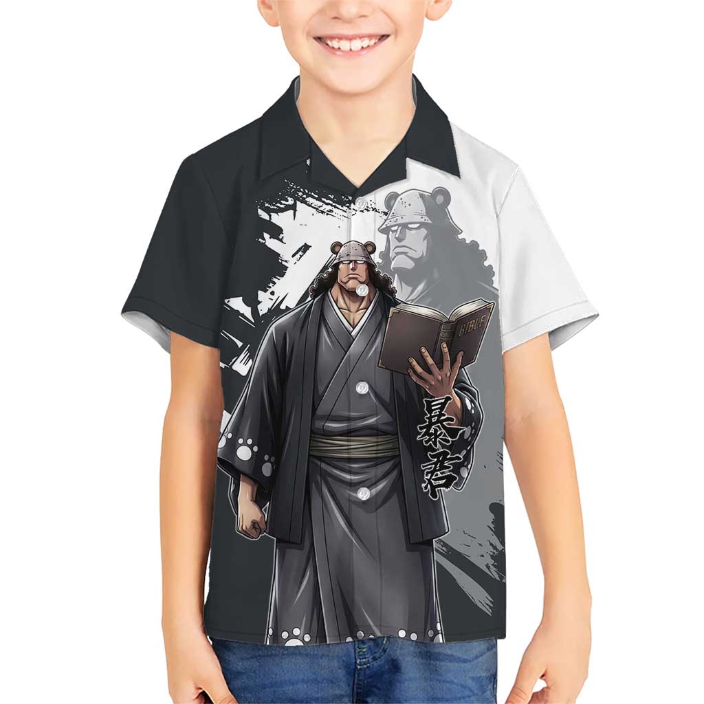 Bartholomew Kuma One Piece Kid Hawaiian Shirt Revolutionary Ink Wash Anime