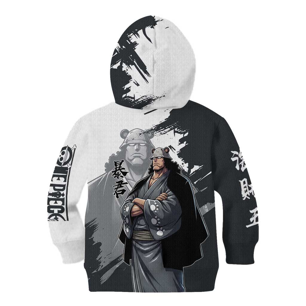 Bartholomew Kuma One Piece Kid Hoodie Revolutionary Ink Wash Anime