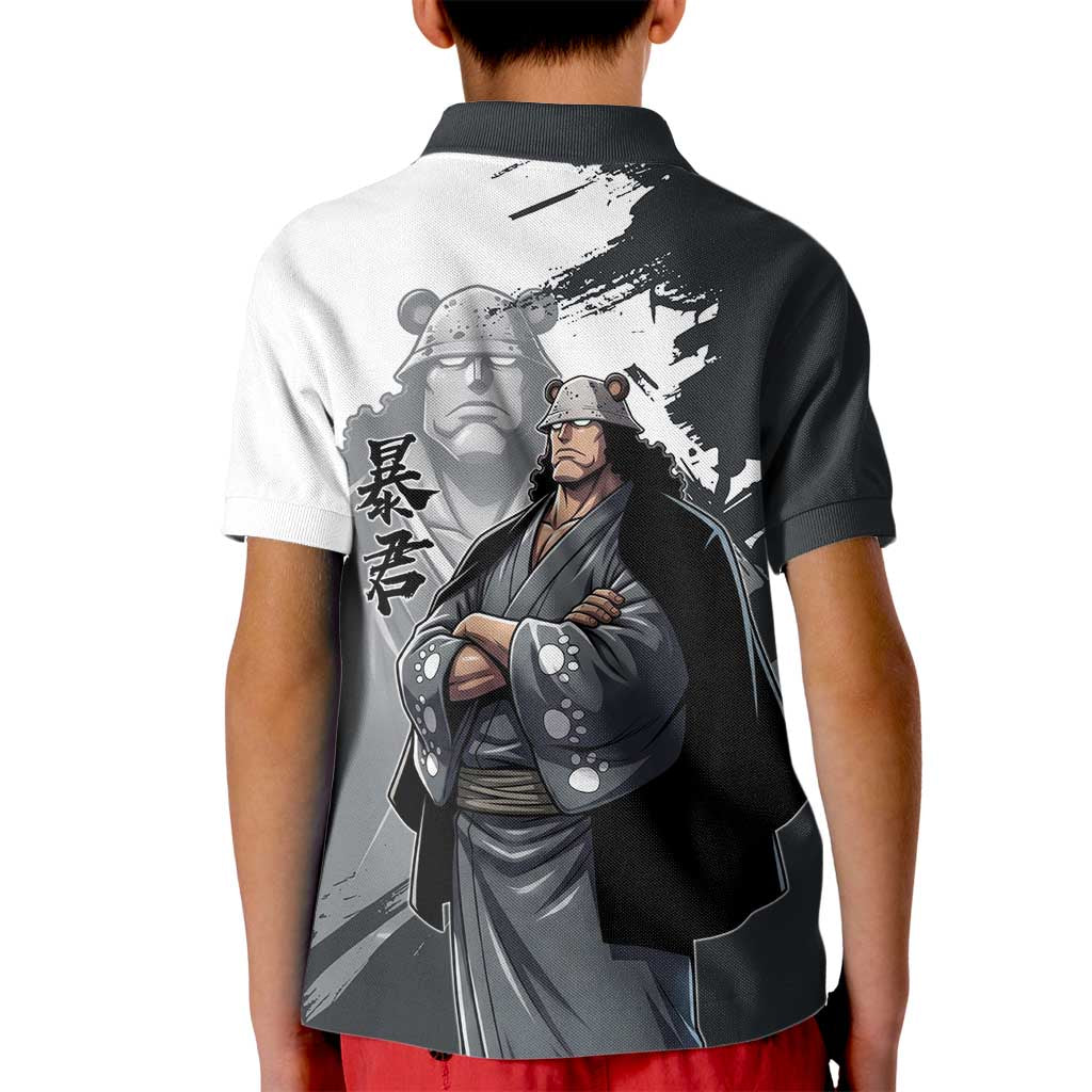 Bartholomew Kuma One Piece Kid Polo Shirt Revolutionary Ink Wash Anime