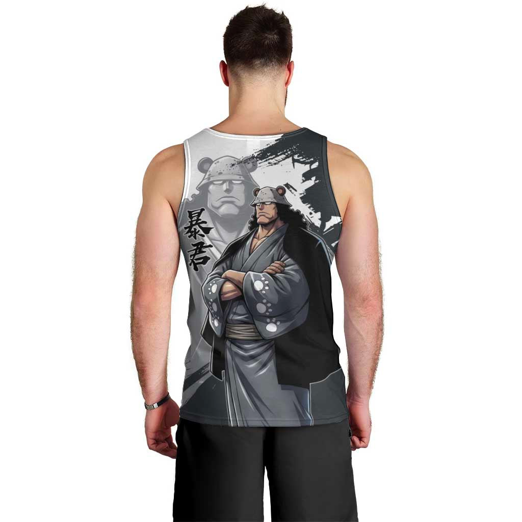 Bartholomew Kuma One Piece Men Tank Top Revolutionary Ink Wash Anime