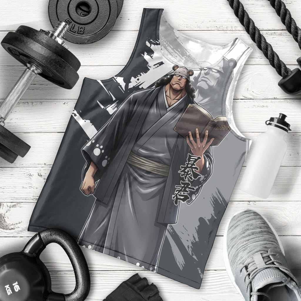 Bartholomew Kuma One Piece Men Tank Top Revolutionary Ink Wash Anime
