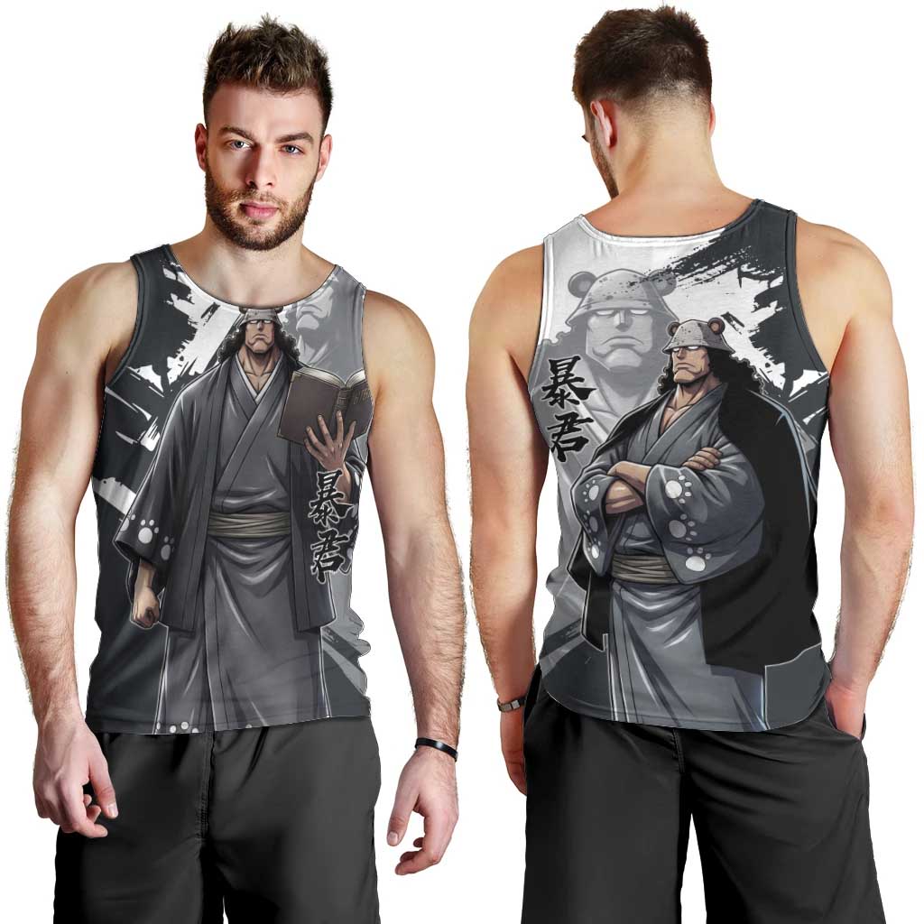 Bartholomew Kuma One Piece Men Tank Top Revolutionary Ink Wash Anime