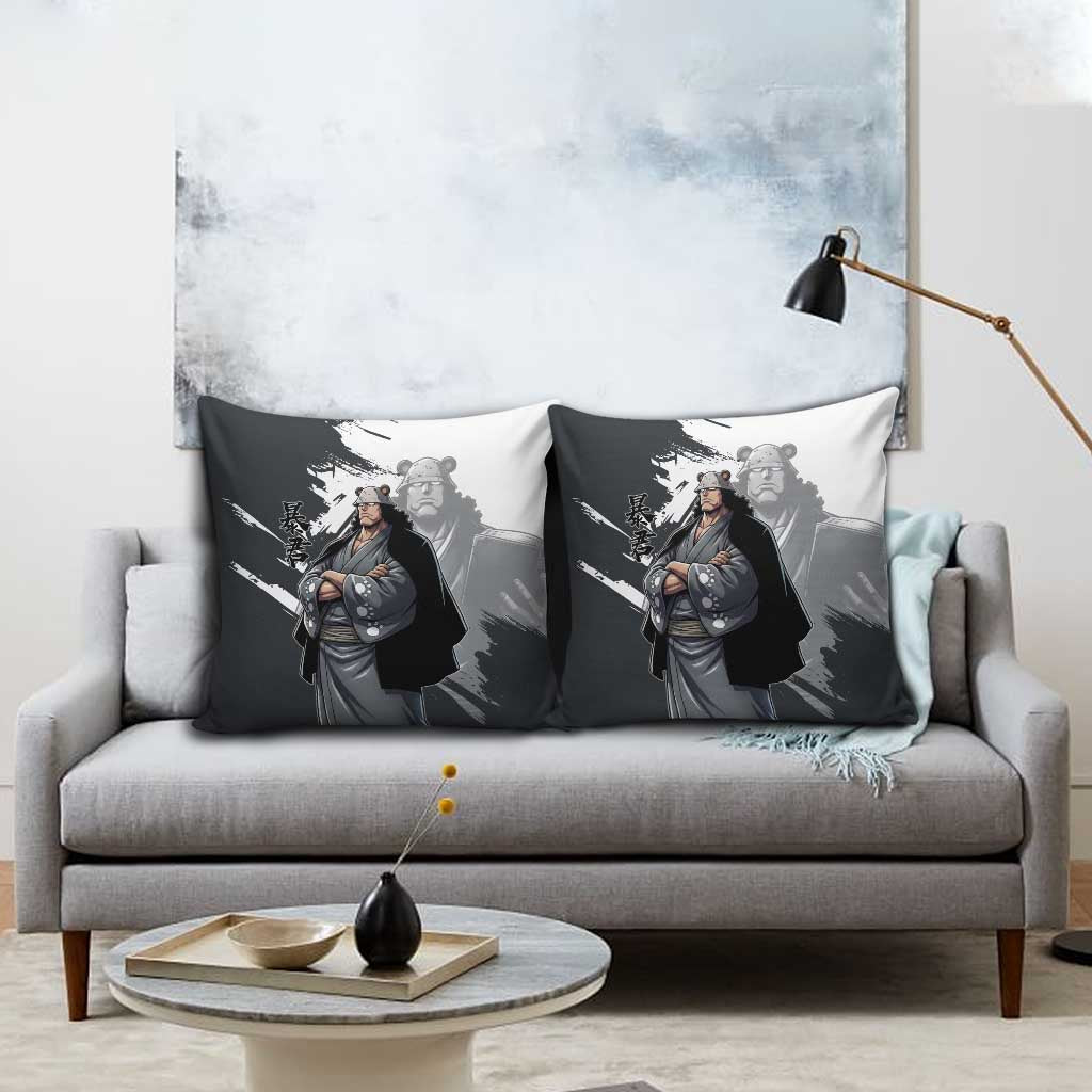 Bartholomew Kuma One Piece Pillow Cover Revolutionary Ink Wash Anime