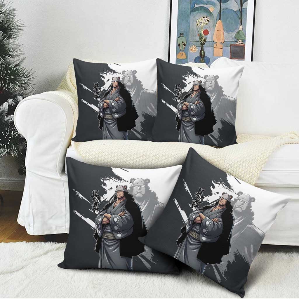 Bartholomew Kuma One Piece Pillow Cover Revolutionary Ink Wash Anime