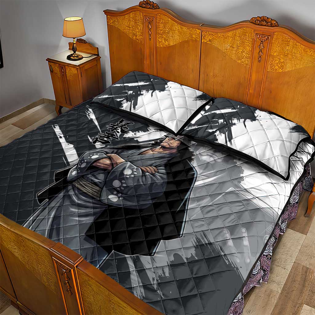 Bartholomew Kuma One Piece Quilt Bed Set Revolutionary Ink Wash Anime