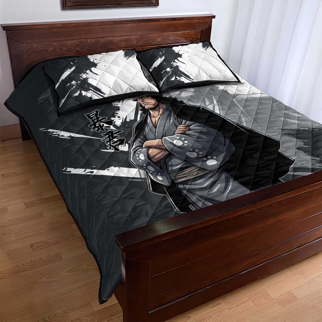 Bartholomew Kuma One Piece Quilt Bed Set Revolutionary Ink Wash Anime