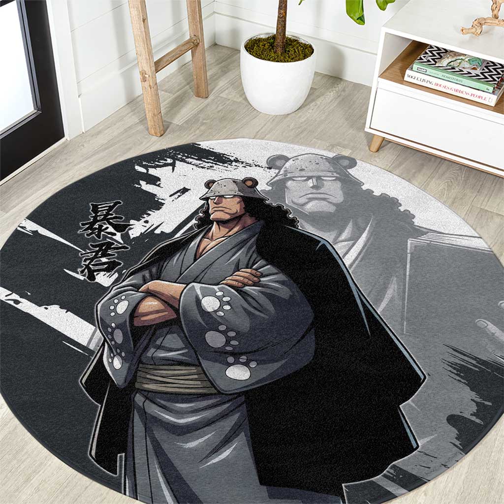 Bartholomew Kuma One Piece Round Carpet Revolutionary Ink Wash Anime