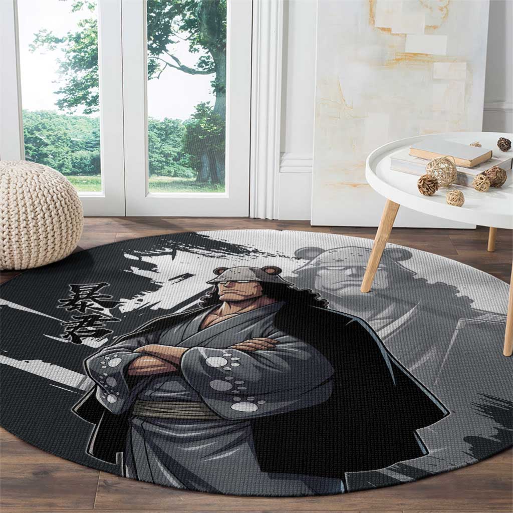 Bartholomew Kuma One Piece Round Carpet Revolutionary Ink Wash Anime