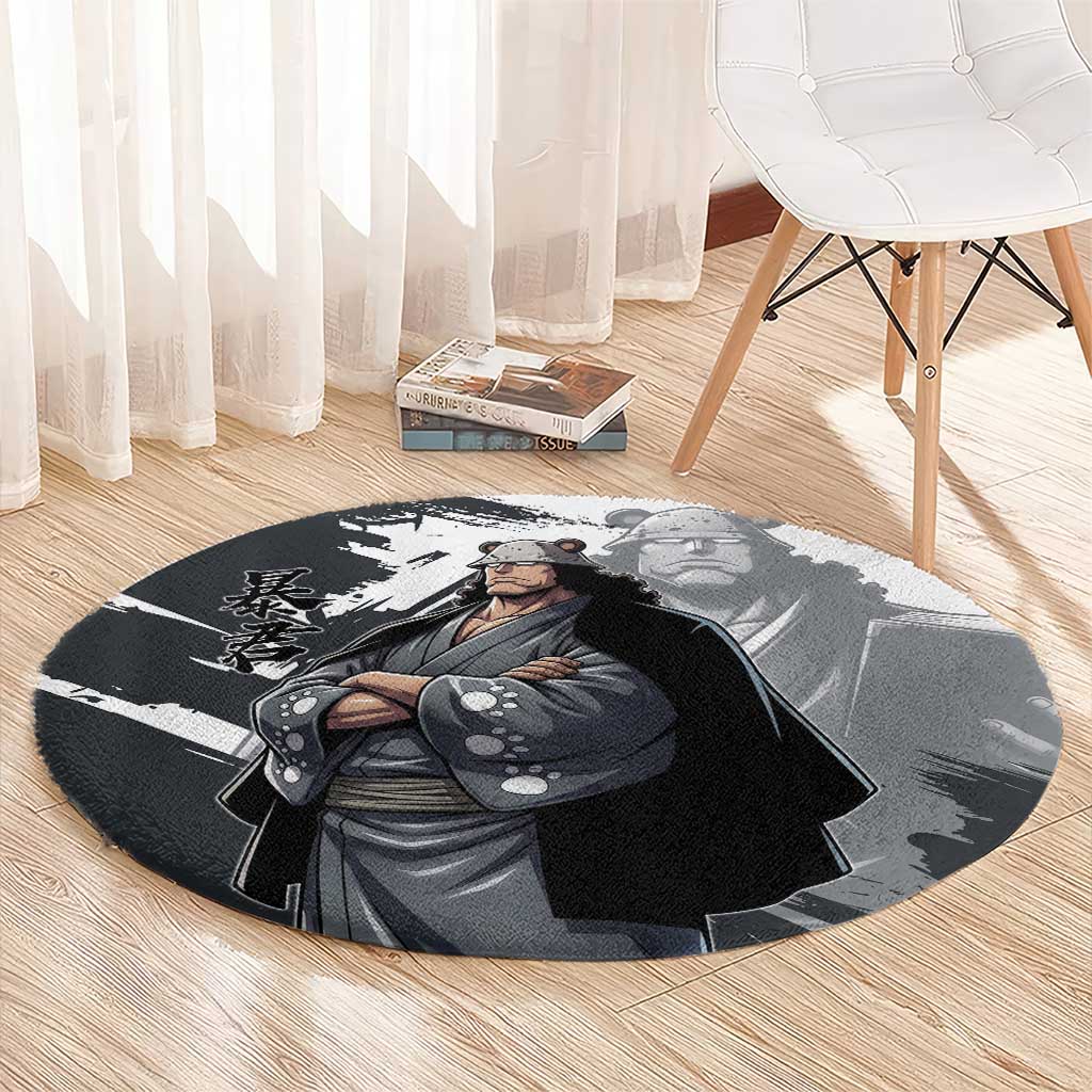 Bartholomew Kuma One Piece Round Carpet Revolutionary Ink Wash Anime