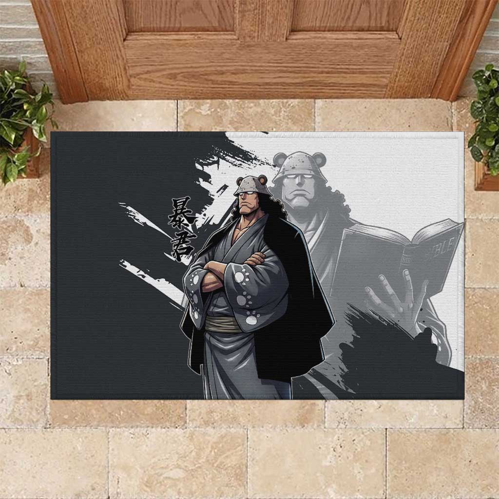 Bartholomew Kuma One Piece Rubber Doormat Revolutionary Ink Wash Anime