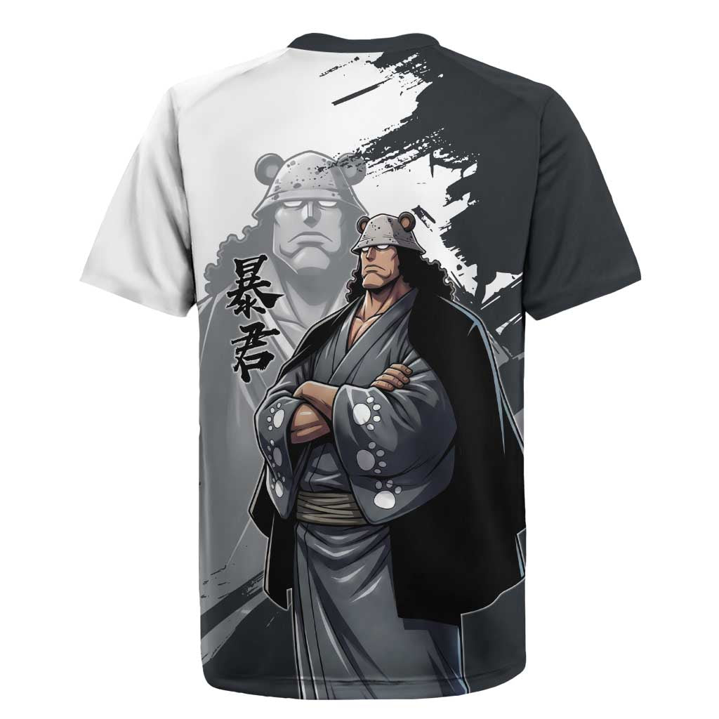Bartholomew Kuma One Piece Rugby Jersey Revolutionary Ink Wash Anime