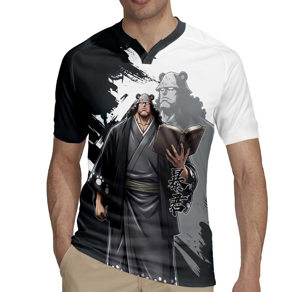 Bartholomew Kuma One Piece Rugby Jersey Revolutionary Ink Wash Anime