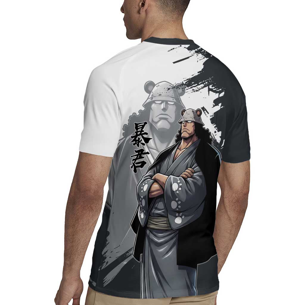 Bartholomew Kuma One Piece Rugby Jersey Revolutionary Ink Wash Anime