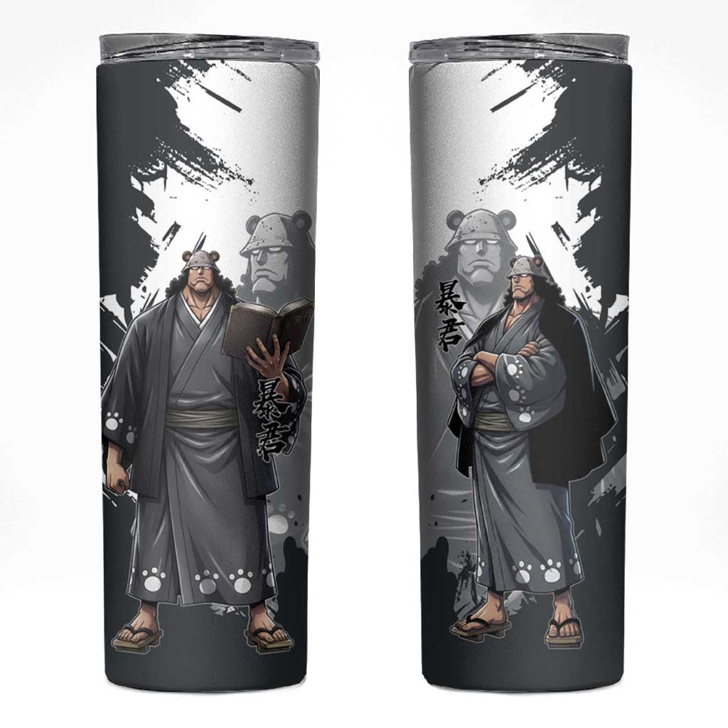 Bartholomew Kuma One Piece Skinny Tumbler Revolutionary Ink Wash Anime