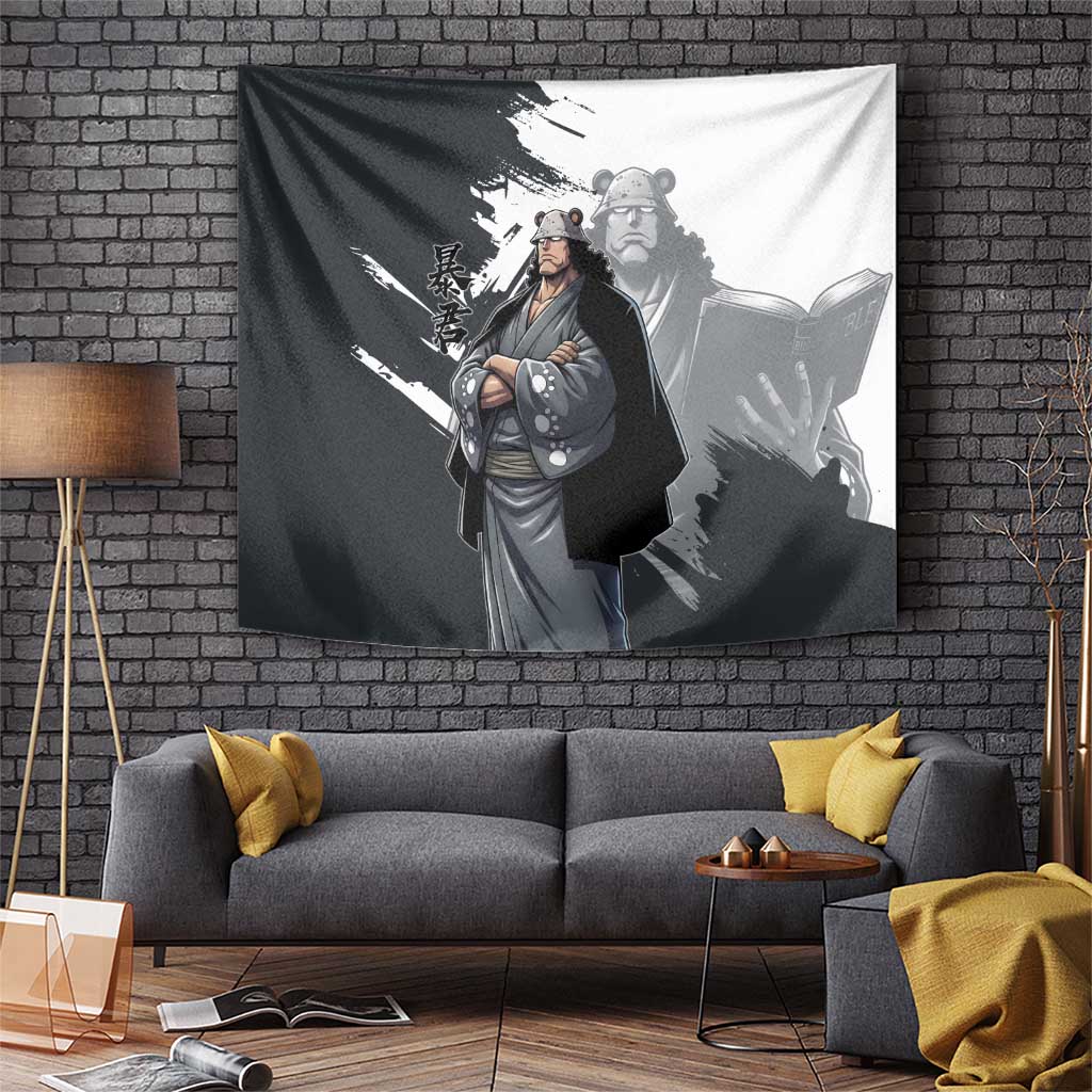 Bartholomew Kuma One Piece Tapestry Revolutionary Ink Wash Anime