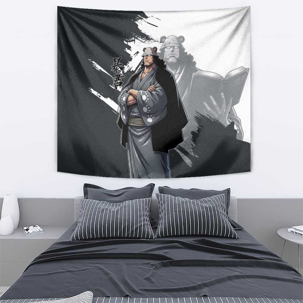 Bartholomew Kuma One Piece Tapestry Revolutionary Ink Wash Anime