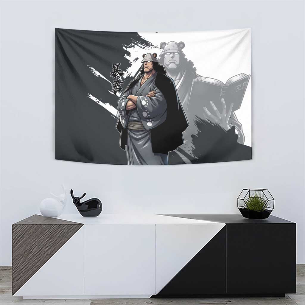 Bartholomew Kuma One Piece Tapestry Revolutionary Ink Wash Anime