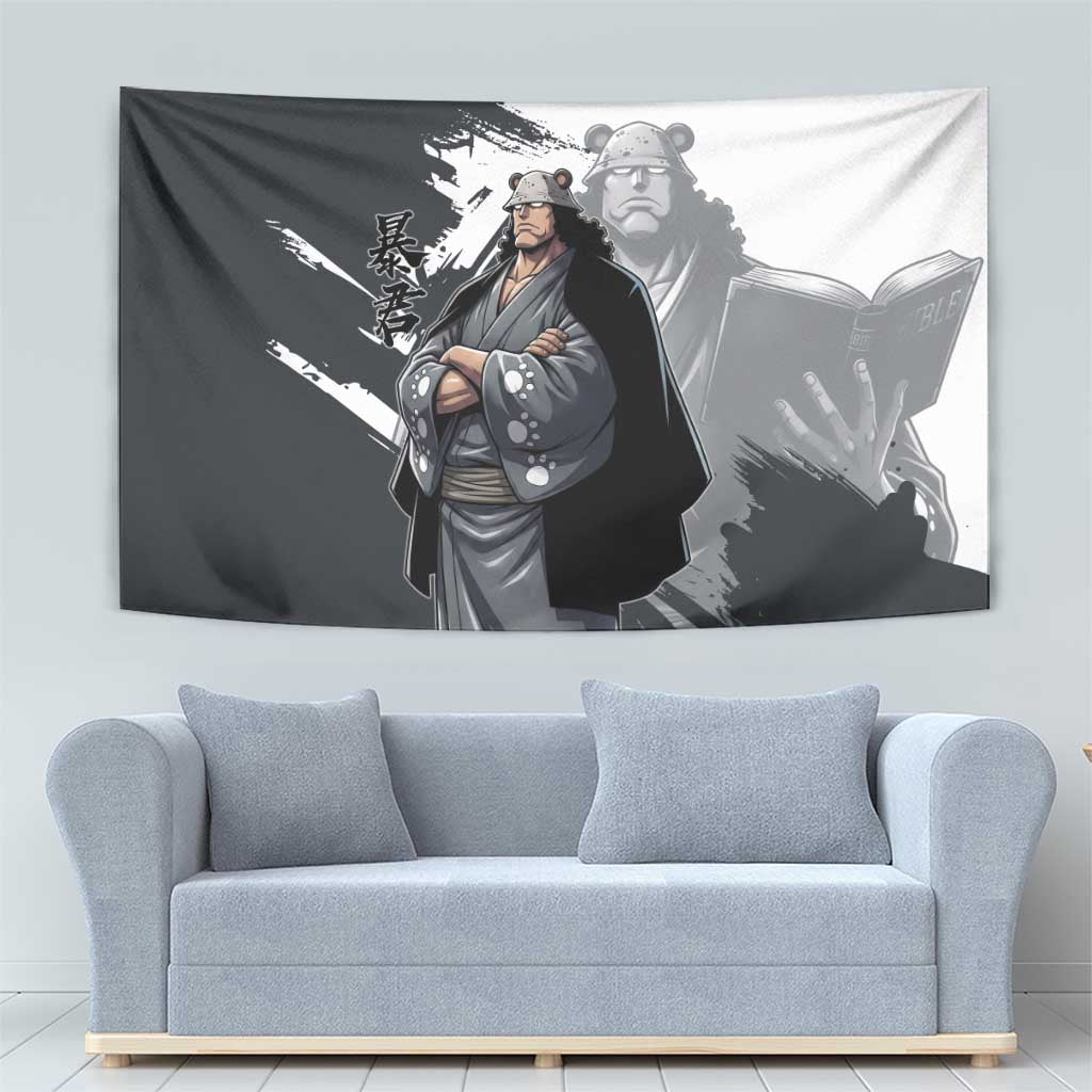 Bartholomew Kuma One Piece Tapestry Revolutionary Ink Wash Anime