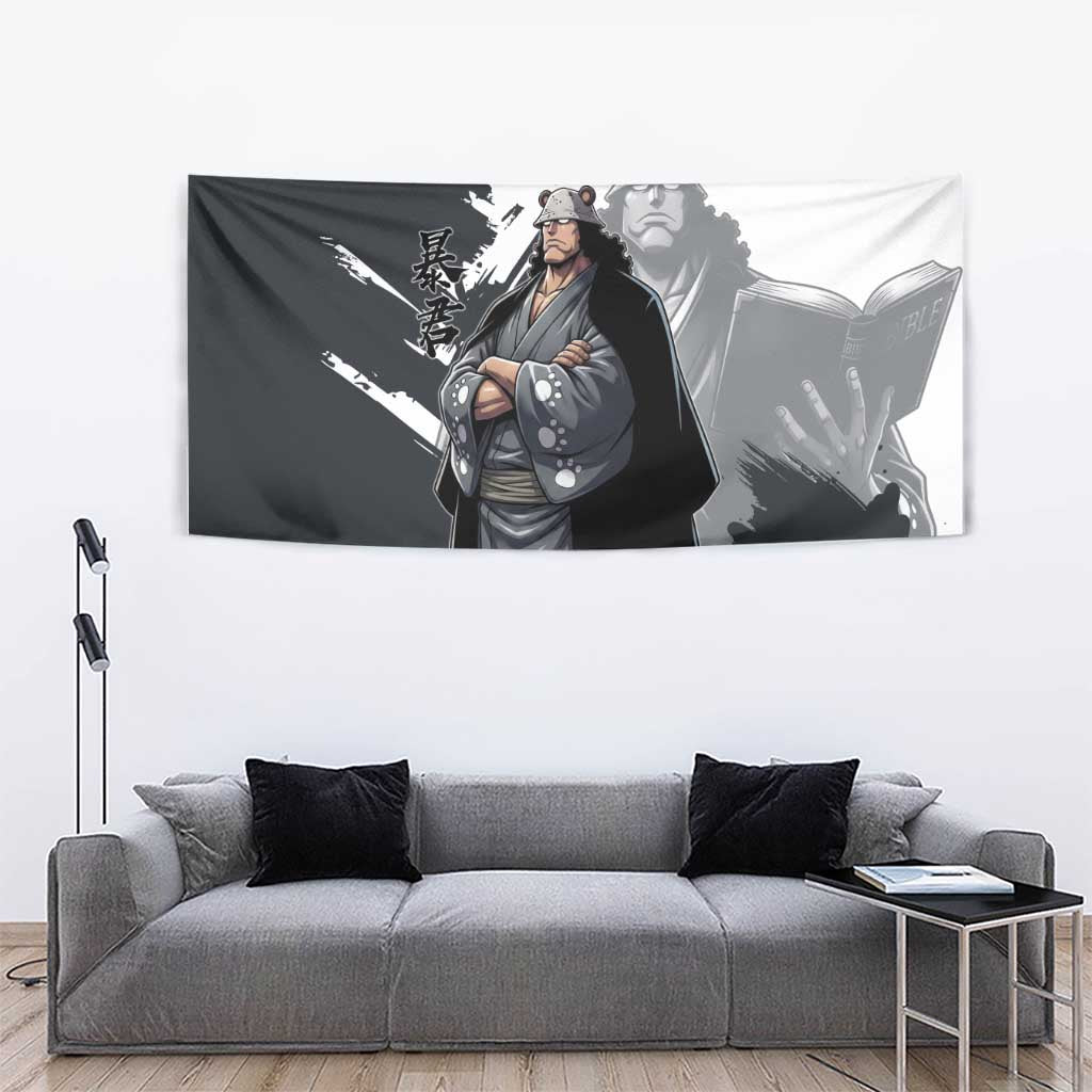 Bartholomew Kuma One Piece Tapestry Revolutionary Ink Wash Anime