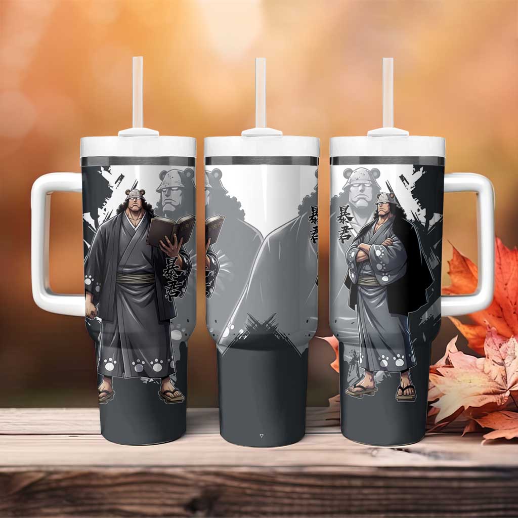 Bartholomew Kuma One Piece Tumbler With Handle Revolutionary Ink Wash Anime