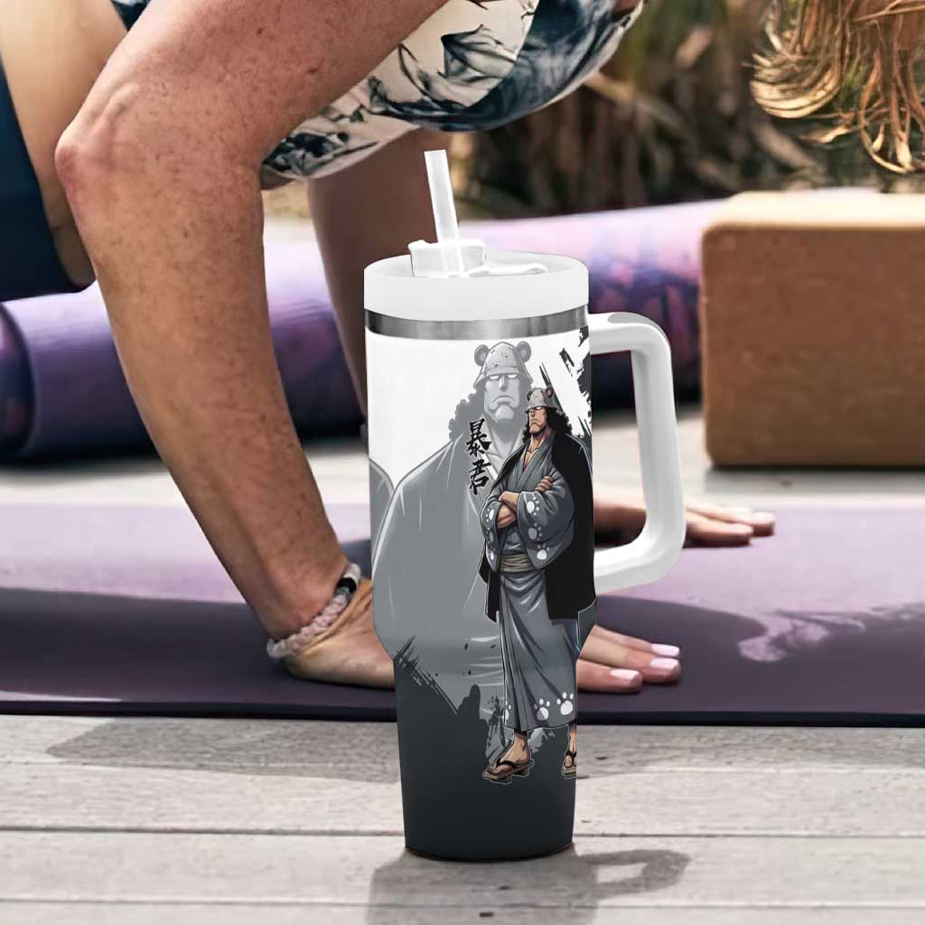 Bartholomew Kuma One Piece Tumbler With Handle Revolutionary Ink Wash Anime
