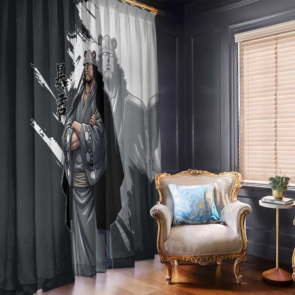 Bartholomew Kuma One Piece Window Curtain Revolutionary Ink Wash Anime