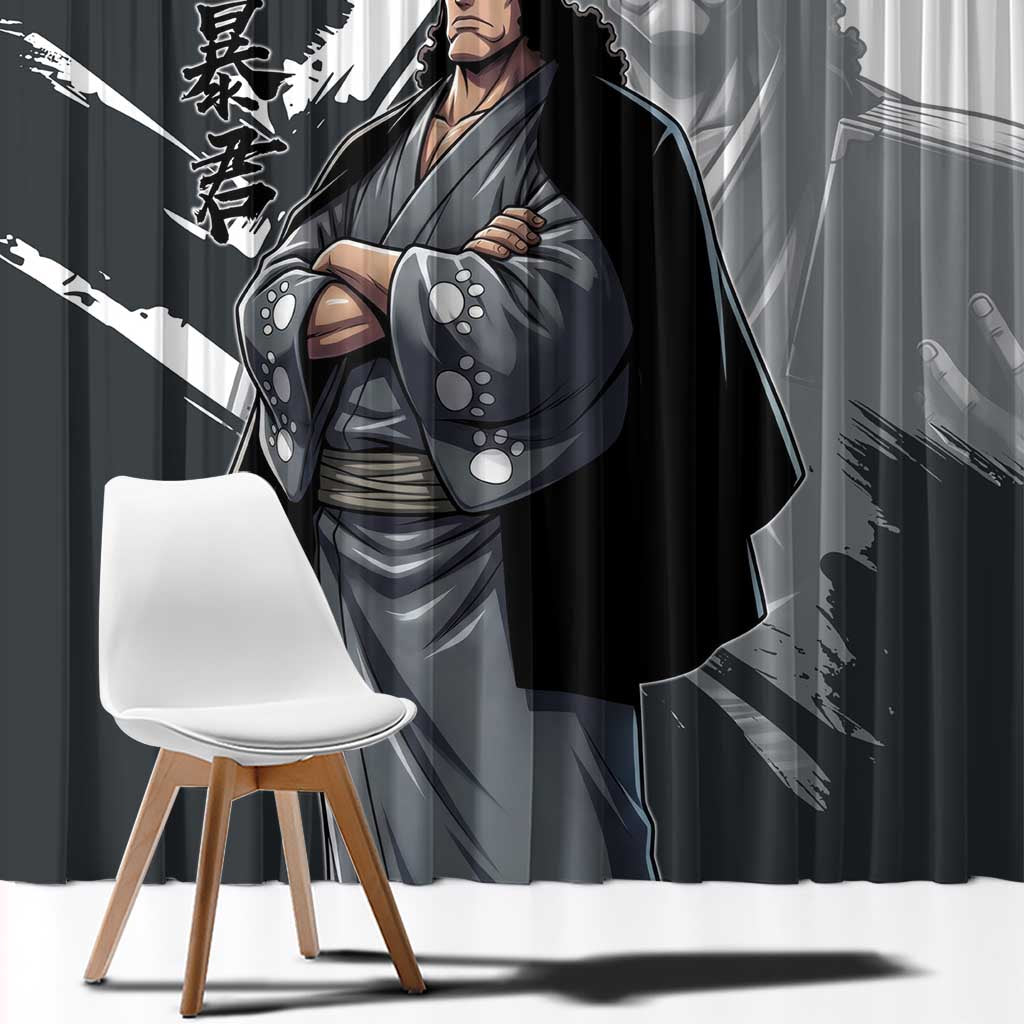 Bartholomew Kuma One Piece Window Curtain Revolutionary Ink Wash Anime