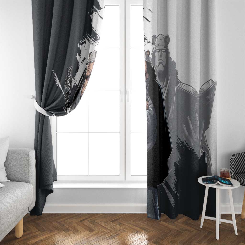 Bartholomew Kuma One Piece Window Curtain Revolutionary Ink Wash Anime