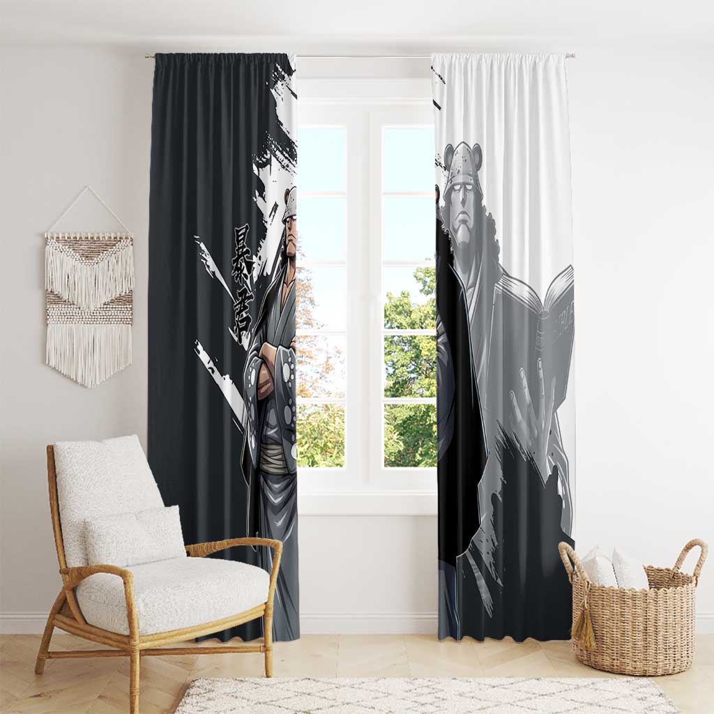 Bartholomew Kuma One Piece Window Curtain Revolutionary Ink Wash Anime