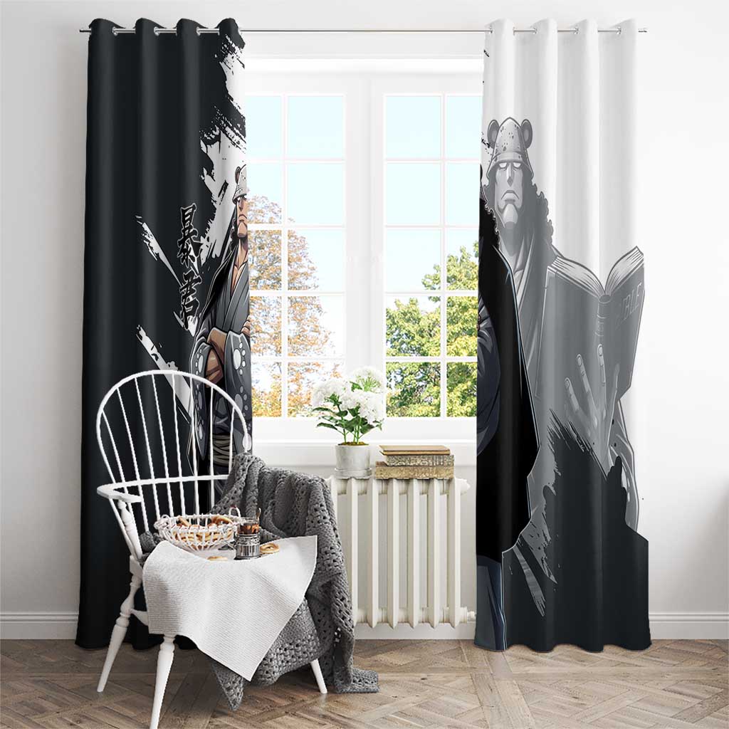 Bartholomew Kuma One Piece Window Curtain Revolutionary Ink Wash Anime