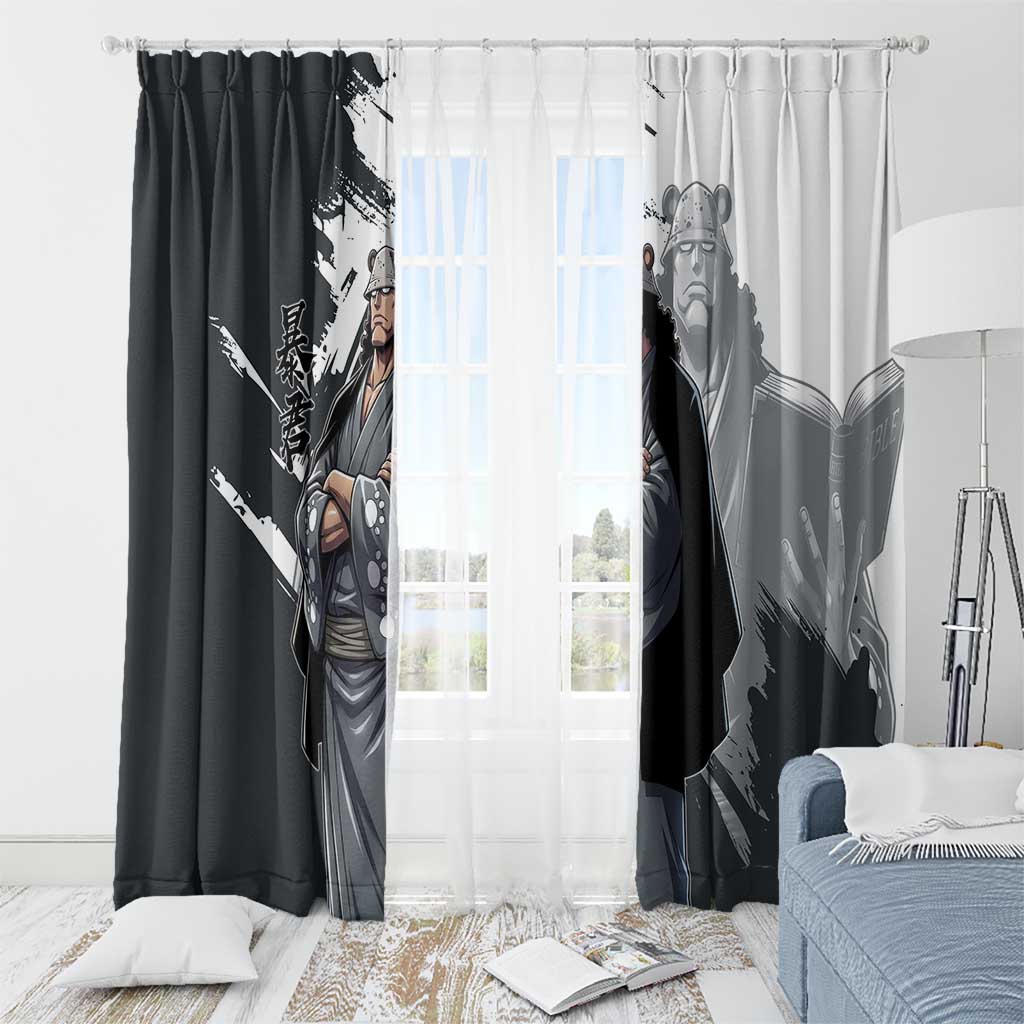 Bartholomew Kuma One Piece Window Curtain Revolutionary Ink Wash Anime
