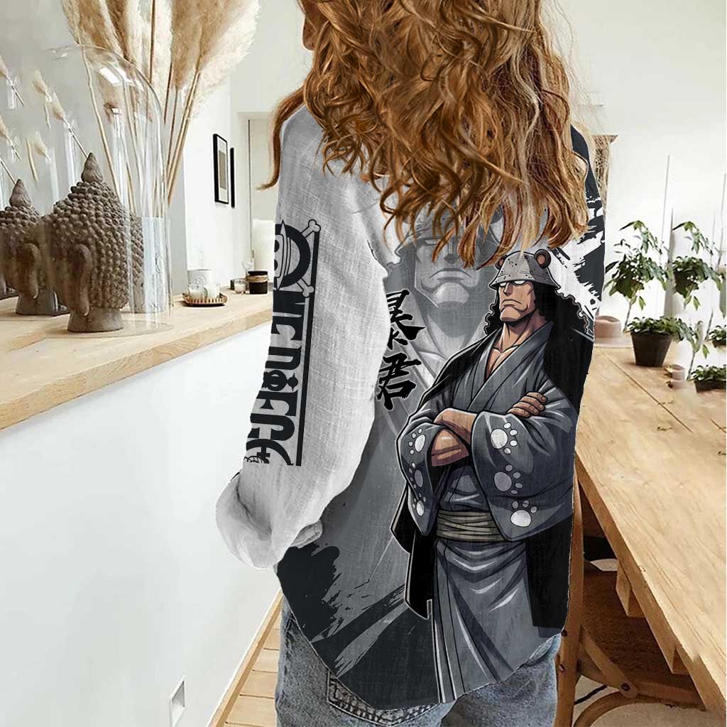 Bartholomew Kuma One Piece Women Casual Shirt Revolutionary Ink Wash Anime