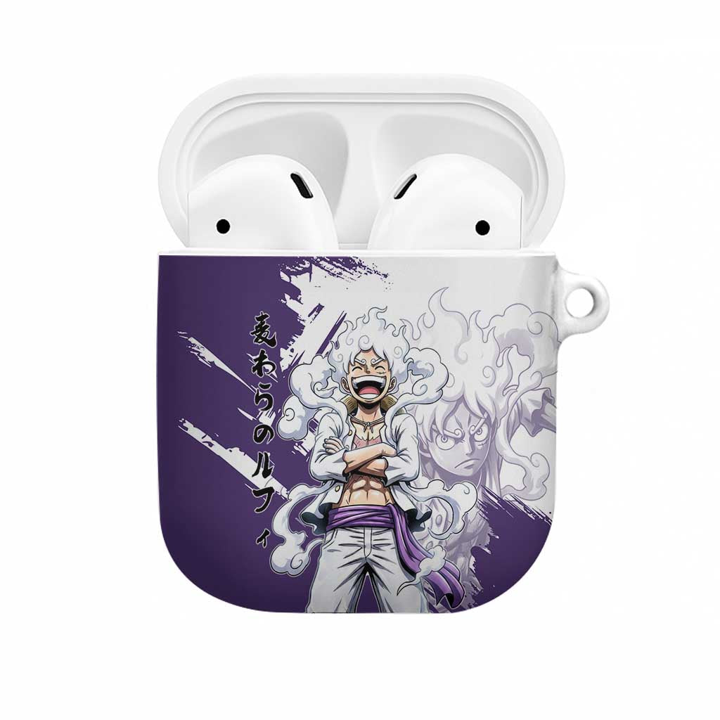 Luffy Gear 5 Anime AirPods Case One Piece Ink Splash Graphic