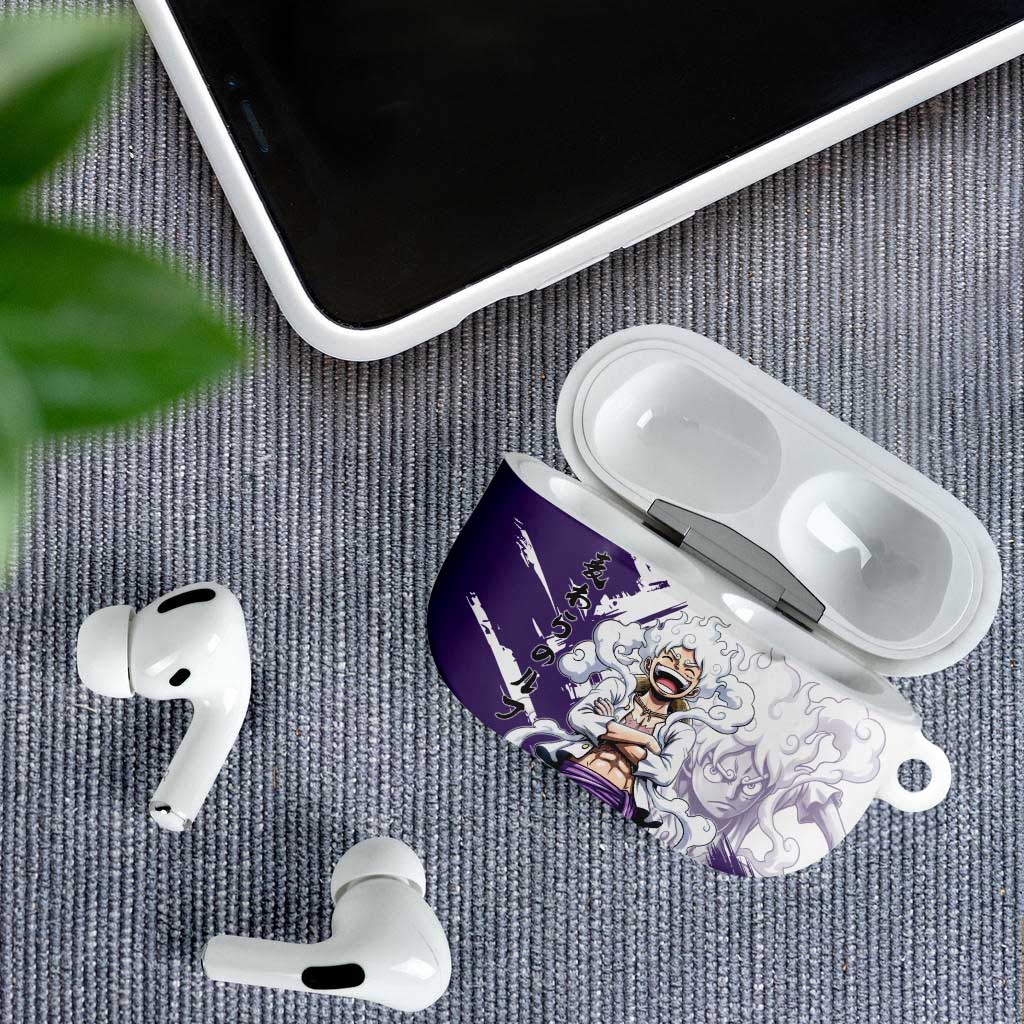 Luffy Gear 5 Anime AirPods Case One Piece Ink Splash Graphic