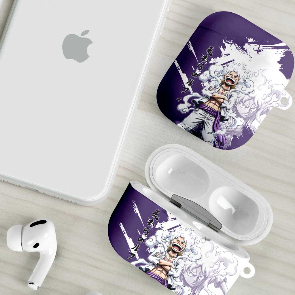 Luffy Gear 5 Anime AirPods Case One Piece Ink Splash Graphic