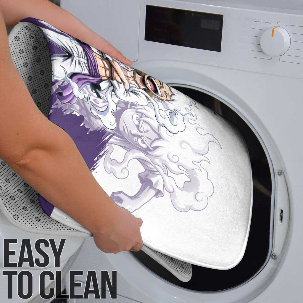 Luffy Gear 5 Anime Bathroom Set One Piece Ink Splash Graphic