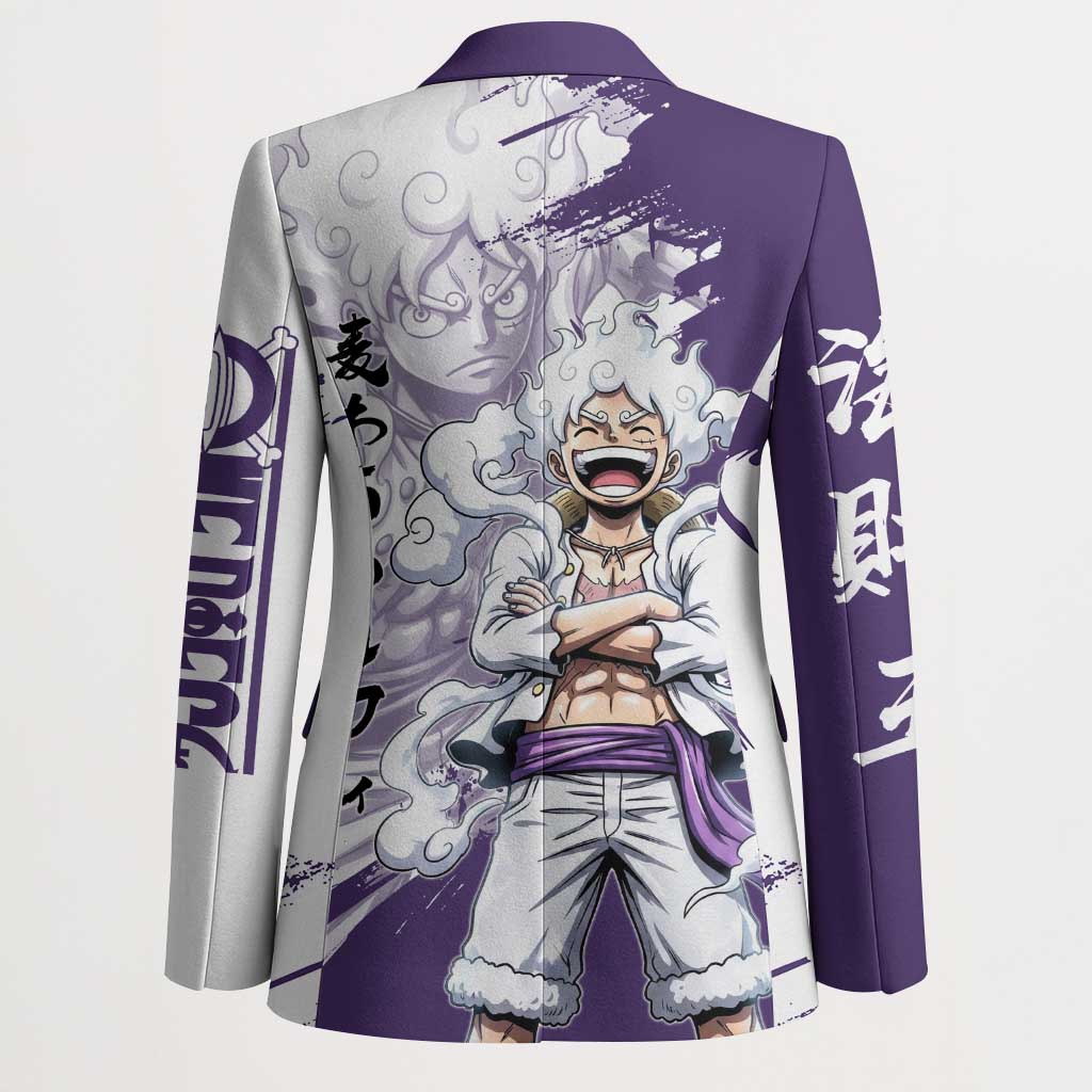 Luffy Gear 5 Anime Blazer One Piece Ink Splash Graphic