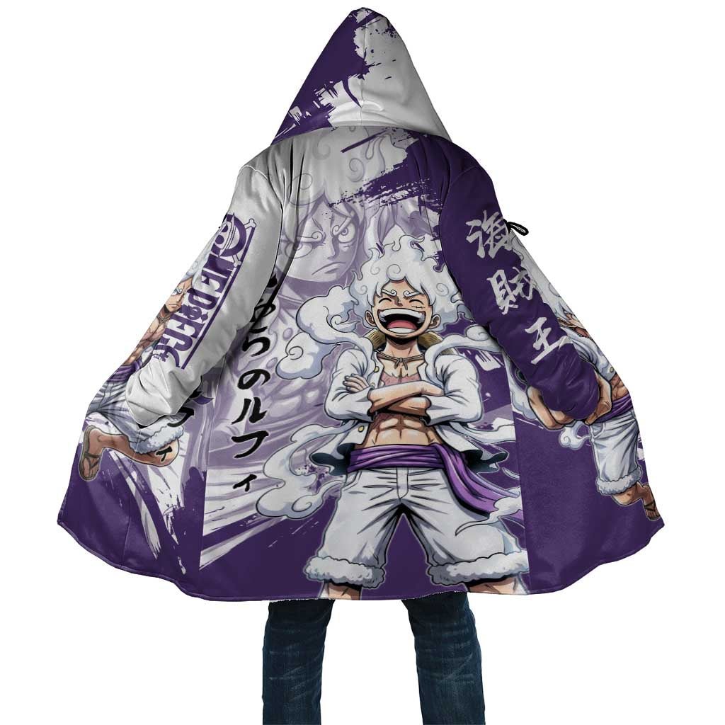 Luffy Gear 5 Anime Cloak One Piece Ink Splash Graphic