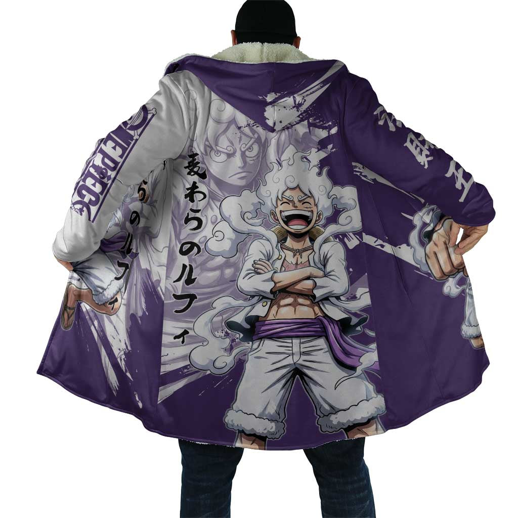 Luffy Gear 5 Anime Cloak One Piece Ink Splash Graphic