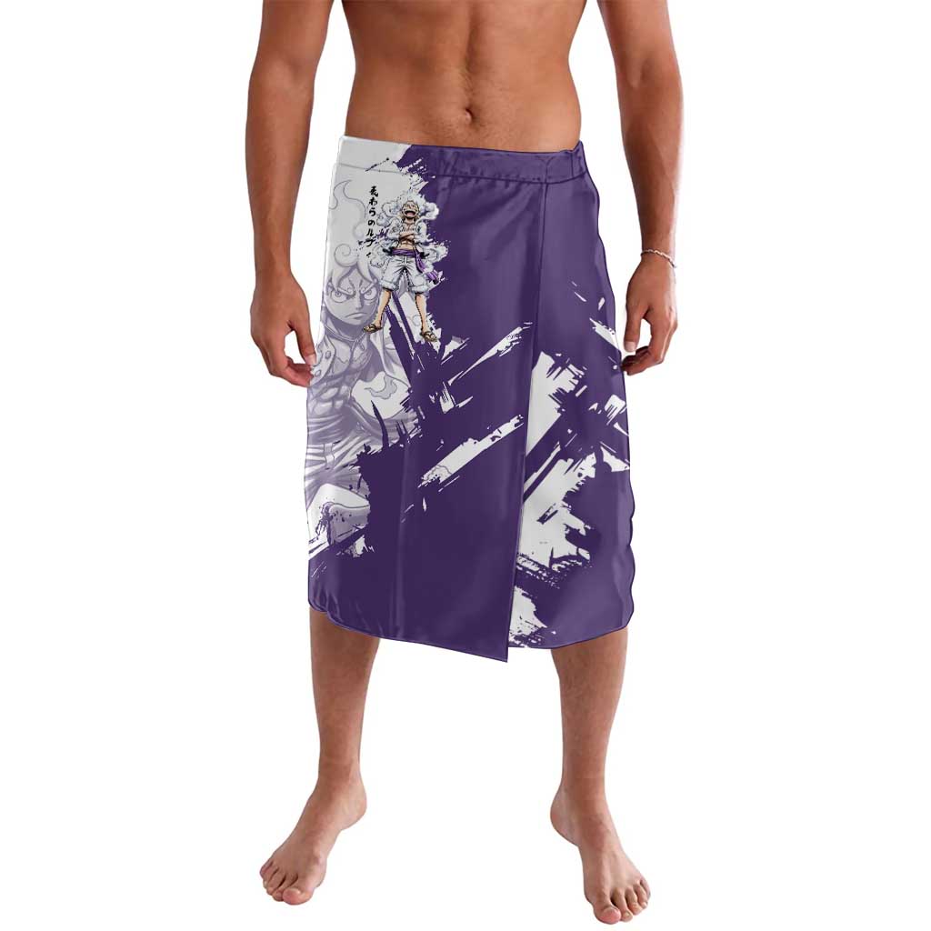 Luffy Gear 5 Anime Lavalava One Piece Ink Splash Graphic