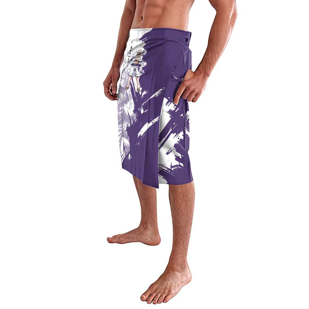 Luffy Gear 5 Anime Lavalava One Piece Ink Splash Graphic