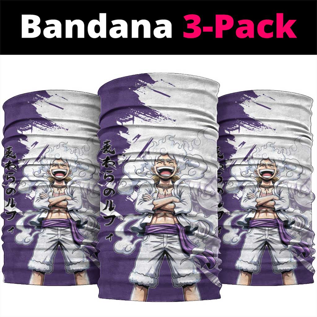 Luffy Gear 5 Anime Neck Gaiter One Piece Ink Splash Graphic