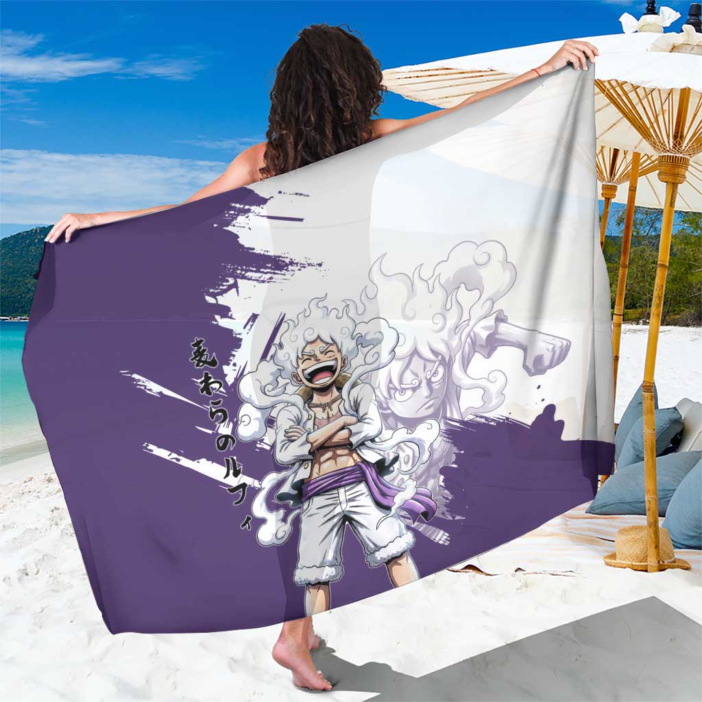 Luffy Gear 5 Anime Sarong One Piece Ink Splash Graphic